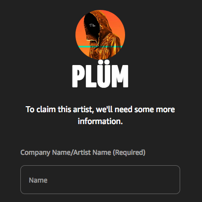 Amazon Music For Artists : 1. La demande d’accès, vue 1