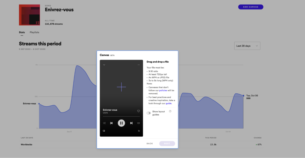 Spotify CANVAS : C. Especificaciones de CANVAS Spotify