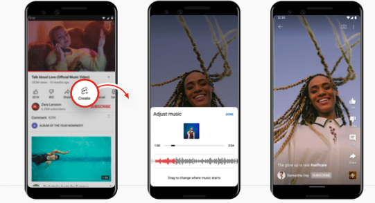 Youtube Shorts : Es posible crear un YouTube Shorts directamente desde la aplicación mó, vue 2