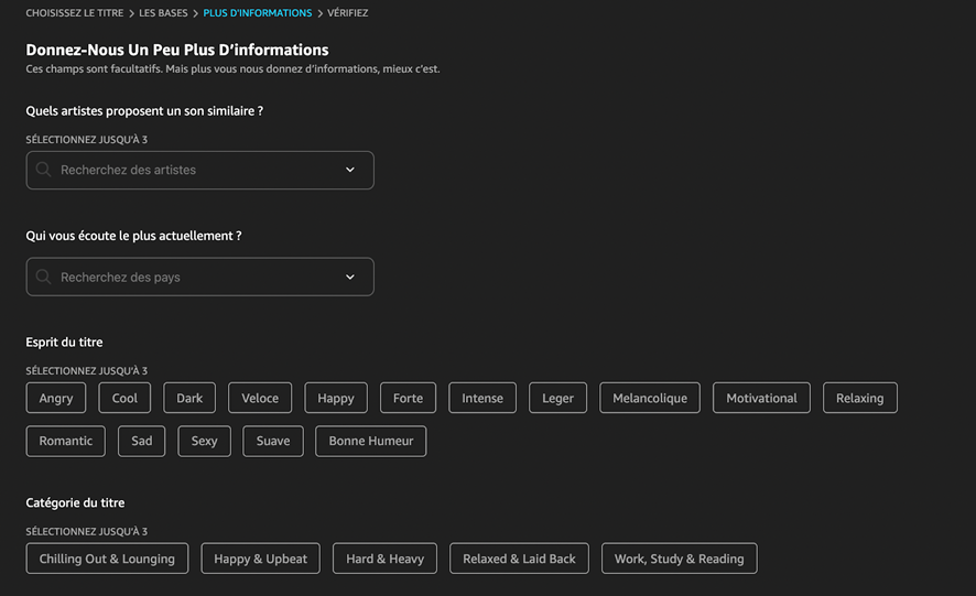 ¿Cómo integrar una playlist oficial de Amazon Music? : Agrega información adicional